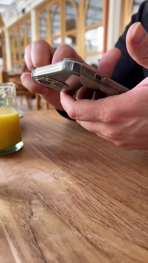 Close up shot of men hand using smart phone for check email for work 스톡 동영상 269120149