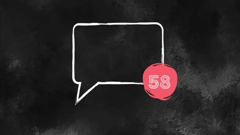 Close Up Shot of Message App Icon with Notifications and Incoming Message Stock Footage 237806575