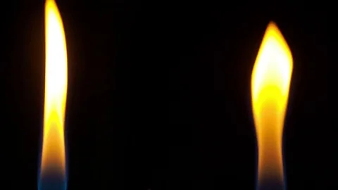 Close up shot on methane or propane burning in the dark Stock Footage 82192737