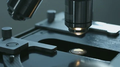 Close-up shot of microscope 動画素材 80932820