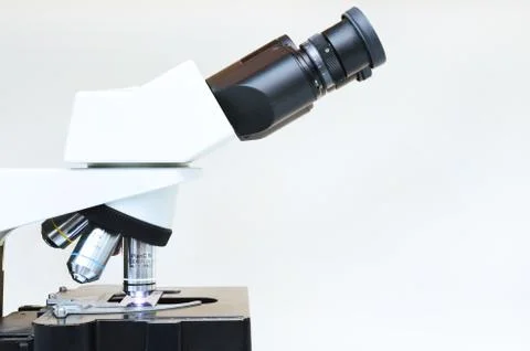 Close up shot of microscope Stock Photos