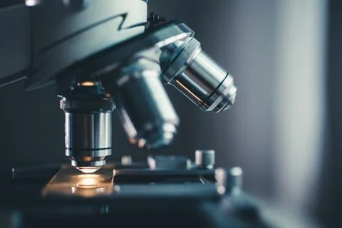 Close-up shot of microscope Stock Photos