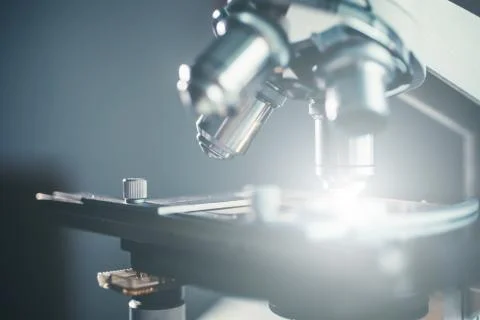 Close-up shot of microscope Stock Photos