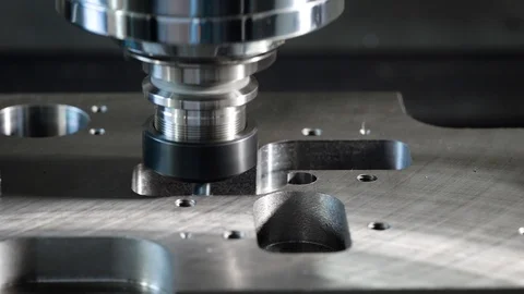 Close-up shot of a milling cutting machine in process. Stock-Footage 94998240