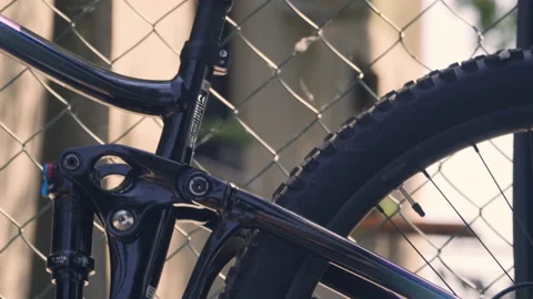 A close-up shot of a modern and high-quality electric bike. Stock Footage 156721028