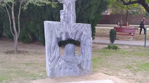 Close up shot of a monument. Stock Footage 147442644