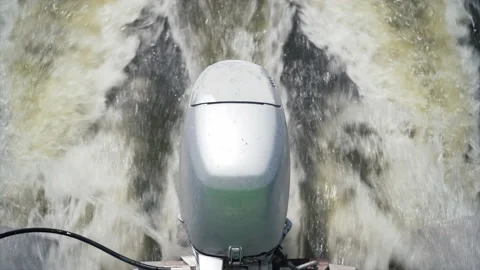 Close Up Shot Of Motorboat Wake. Stock Footage 146144997