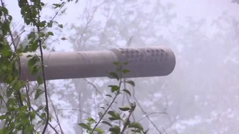 Close-up shot from the muzzle of a tank. Fighting in Ukraine Stock-Footage 252563299