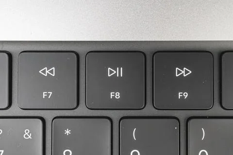 Close-up shot of numeric keypad on a computer keyboard, with keys labeled f.. Foto stock