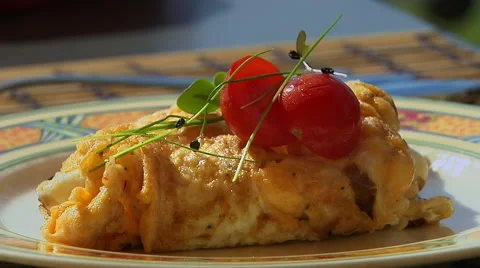 A Close Shot Of Omelette Stock-Footage 53262813