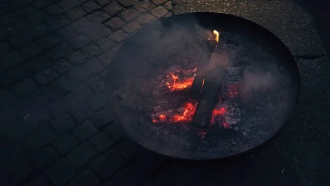 A close up shot of an open flame Stock Footage 102081742