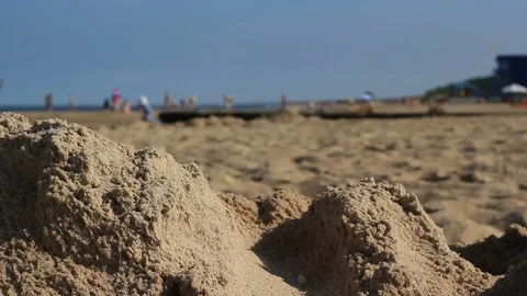 Close shot panorama of the beach Stock Footage 99118653