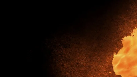 Close up shot of paper burning and fire flames against a black background Stock Footage 122178668