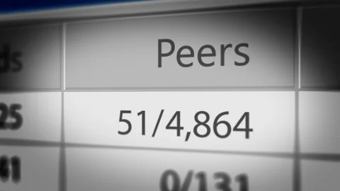 Close up Shot of "Peers" on File Sharing (P2P) Software Stock Footage 118013035