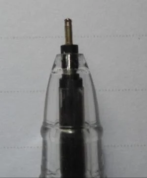 Close shot of pen on notebook Stock Photos