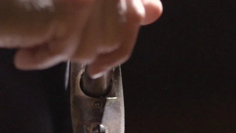 Close-up shot of person loading a repeating rifle 動画素材 241996312