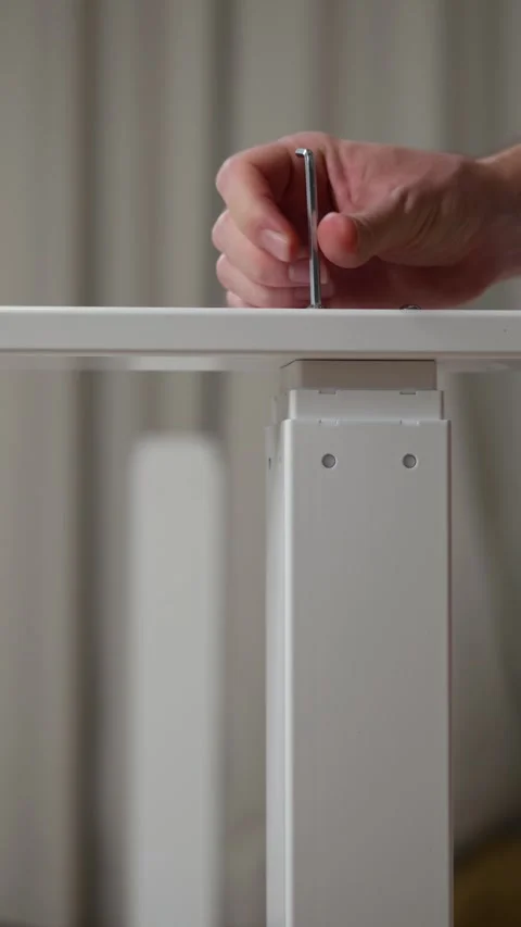 Close-up shot of a person’s hands assembling furniture Stock Footage 293102833