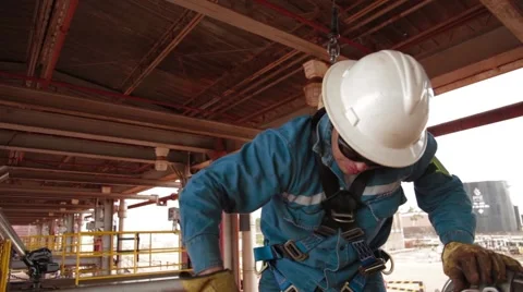 Close Up Shot of a piping system being installed Stock Footage 45236970