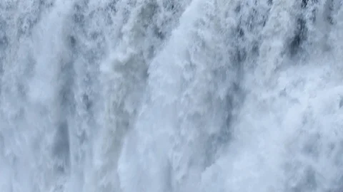 Close up shot of powerful waterfall Stock Footage 91236316