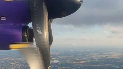 Close shot of propeller during flight Stock Footage 114886255