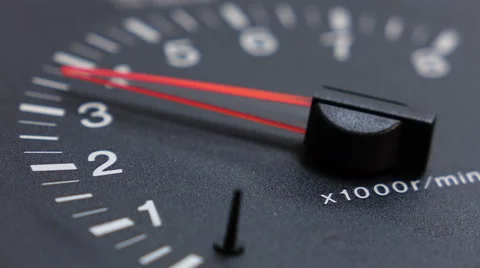 Close up shot of real tachometer. Not animation. Shallow DOF Stock Footage 61628542