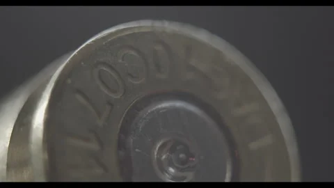 Close up shot of rear of bullet. Stock Footage 130831470