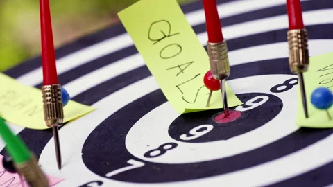 Close up shot red dart lacing on board Stock Footage 152602731