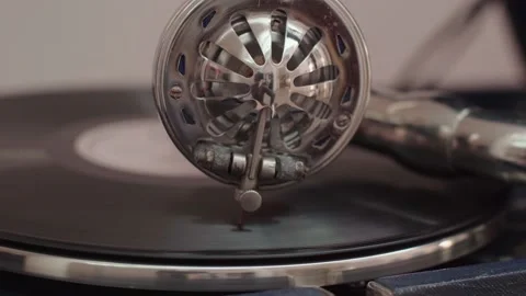 Close-up shot of a retro turntable Stock Footage 151826087