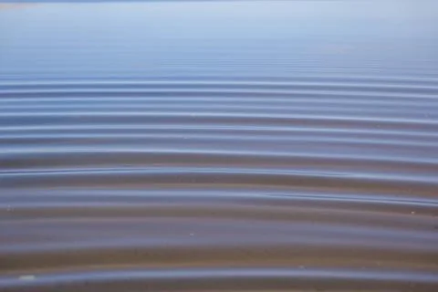 Close-up shot of ripples on the water surface. 스톡 사진