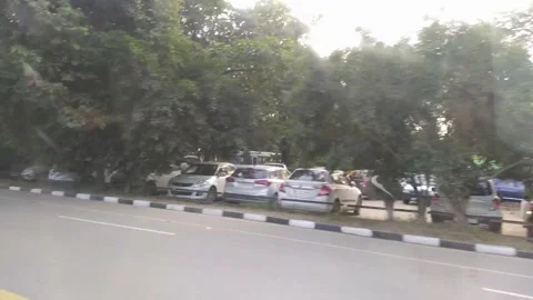 Close up shot of road with camel and cyclist also seen. Video stock 147442763