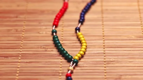 Close-up shot of a rosary Stock Footage 222392942