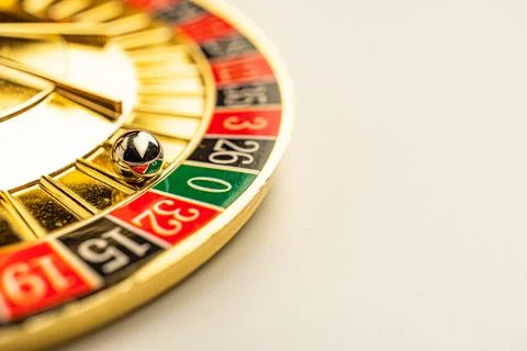 Close-up shot of a roulette wheel, sharp focus on betting numbers black tex.. Stock Photos