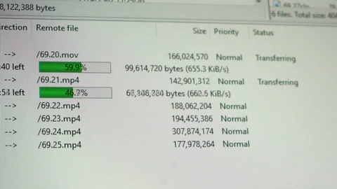 Close Up Shot of scale Upload in Percentages Two Color Options. Motion Graphi Stock Footage 122586424