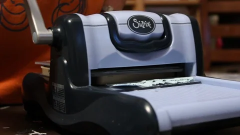 A close shot of scrapbook tools Stock Footage 115213266