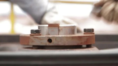 Close Up Shot of screws being screwed Stock Footage 45236785