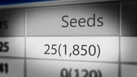 Close up Shot of "Seeds" on File Sharing (P2P) software Stock Footage 118013031