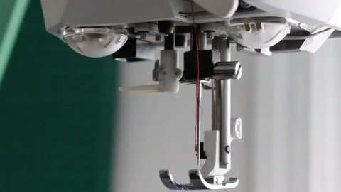 Close up shot of a sewing machine San Francisco CA USA October 2nd 2025 Stock-Footage 318943469