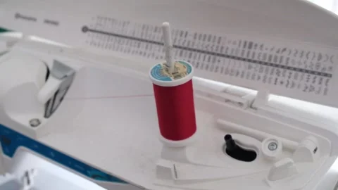 Close up shot of a sewing machine San Francisco CA USA October 2nd 2025 Stock-Footage 318943518