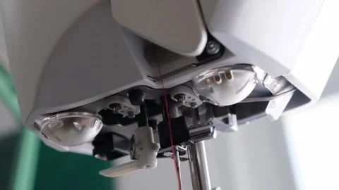 Close up shot of a sewing machine San Francisco CA USA October 2nd 2025 Stock-Footage 318943540