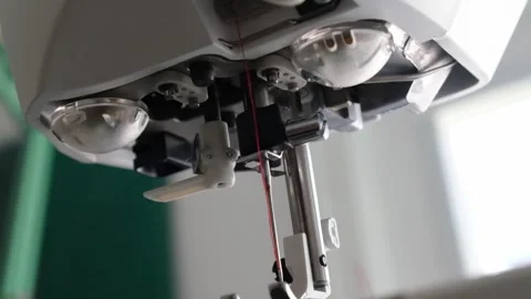 Close up shot of a sewing machine San Francisco CA USA October 2nd 2025 Stock-Footage 318943541