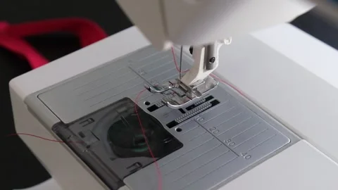 Close up shot of a sewing machine San Francisco CA USA October 2nd 2025 Stock-Footage 318943549