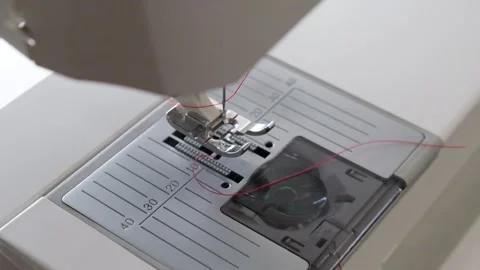 Close up shot of a sewing machine San Francisco CA USA October 2nd 2025 Stock-Footage 318943562