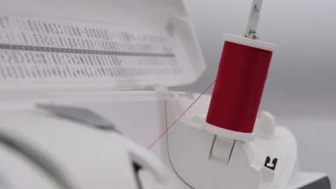Close up shot of a sewing machine San Francisco CA USA October 2nd 2025 Stock-Footage 318943584