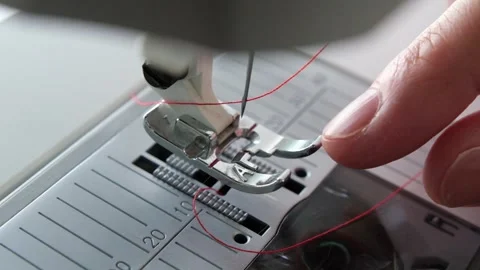 Close up shot of a sewing machine San Francisco CA USA October 2nd 2025 Stock Footage 318943590