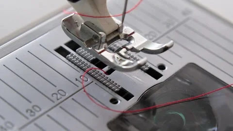 Close up shot of a sewing machine San Francisco CA USA October 2nd 2025 Stock-Footage 318943591