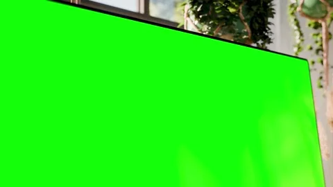 Close-up shot showing the top edge of a modern computer monitor in a bright h Stock Footage 321051768