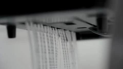 Close up shot of Shredder Cutting document. Stock Footage 294150201