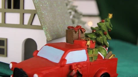 Close up shot of сhristmas decorations Stock Footage 143672770
