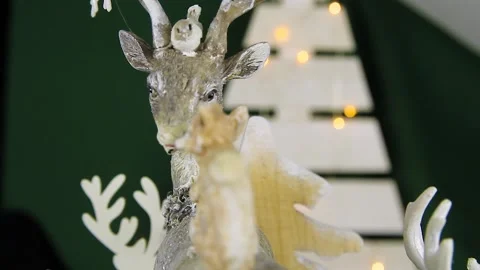 Close up shot of сhristmas decorations Stock Footage 143672787