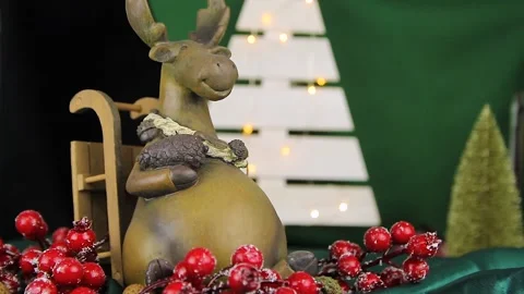 Close up shot of сhristmas decorations Stock Footage 143672826